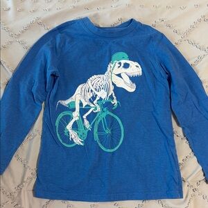 Cat & Jack Blue Dino Skeleton Long Sleeve Tee